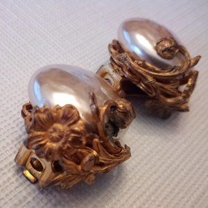 Miriam Haskell clip earrings